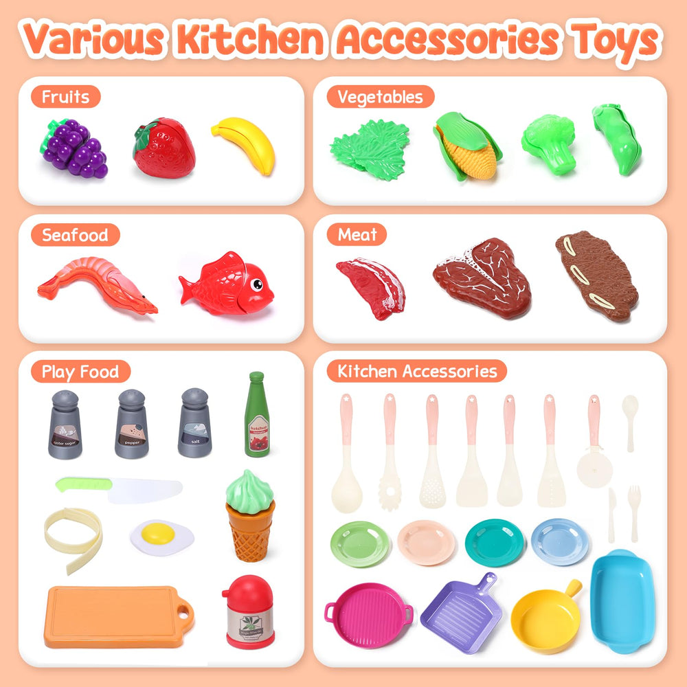 Cute Stone safe durable ABS plastic kitchen toys designed for easy cleaning.