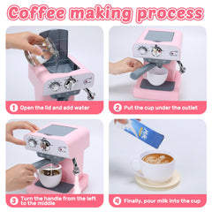 CUTE STONE toy coffee set steam outlet simulates boiling for realism