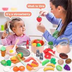 CUTE STONE utensils encourage stirring, flipping, and role-play cooking games.