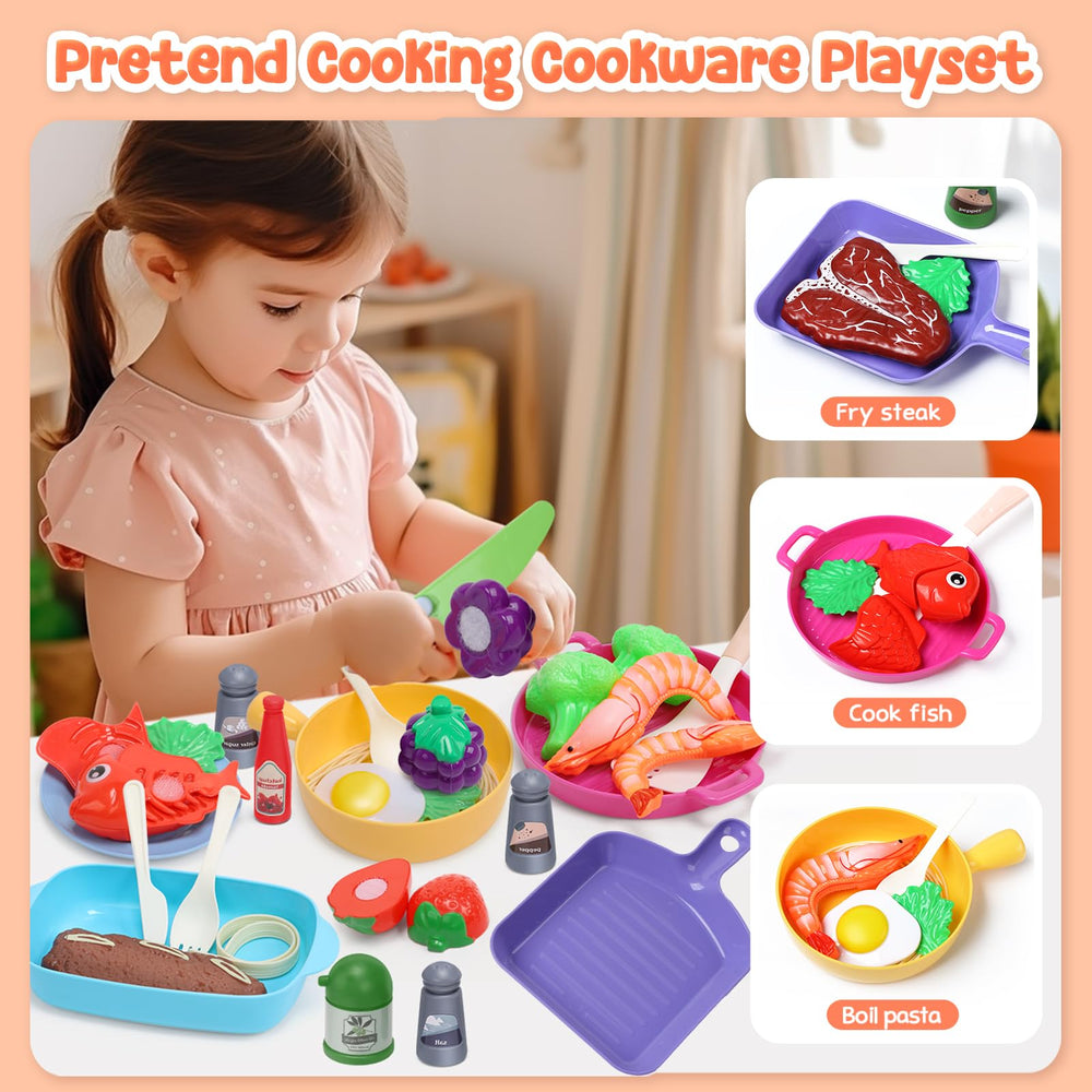 Cute Stone toy meat and vegetables variety for cutting practice and role-play.