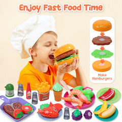 Cute Stone velcro-cutting food enables safe slicing during pretend meals.