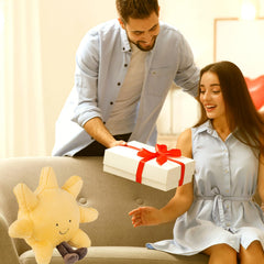 Cute Sun Plush Toy photo-prop style adds warmth to family memories.