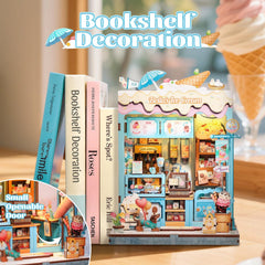 CUTEBEE Bella's Ice Cream Book Nook shelf decoration adds whimsy to your space.