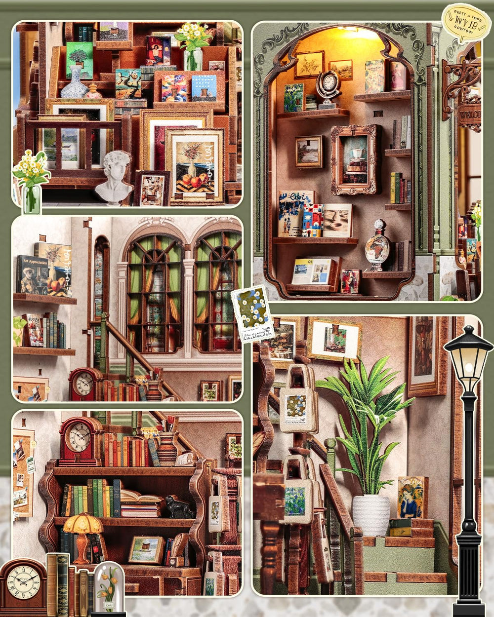 CUTEBEE Book Nook Kit offers a 3D puzzle for engaging crafting.