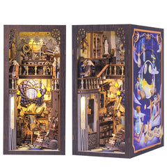 CUTEBEE Book Nook Kit cover diorama enhances shelf decor.