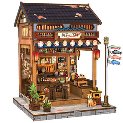 CUTEBEE Book Nook Kit – izakaya street scene for shelf decor