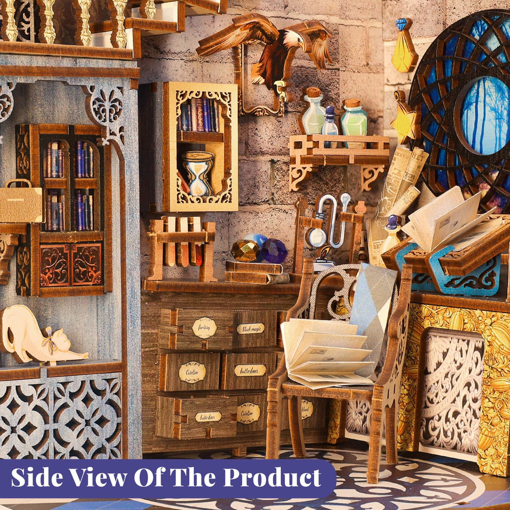 CUTEBEE Book Nook Kit mini dolls scene invites imaginative play.