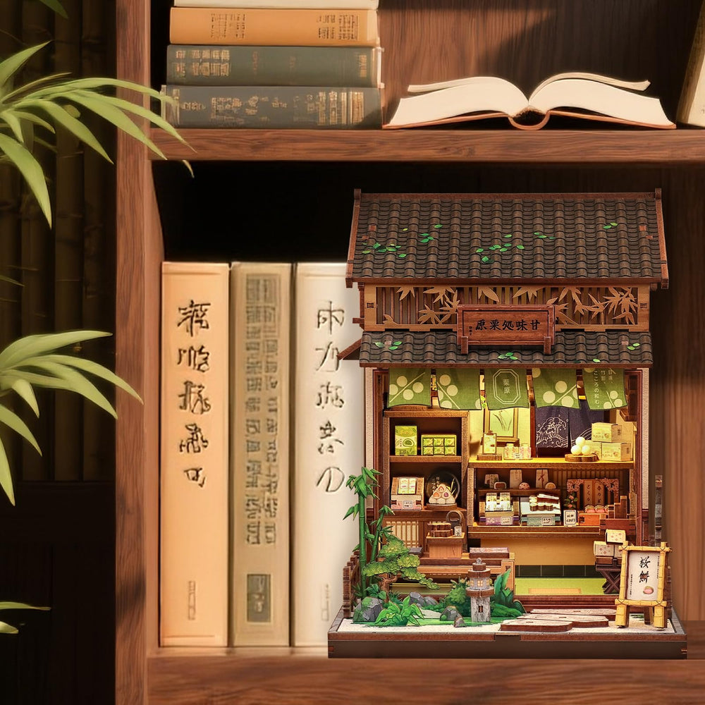CUTEBEE miniature shelves and wagashi display boost desk decor