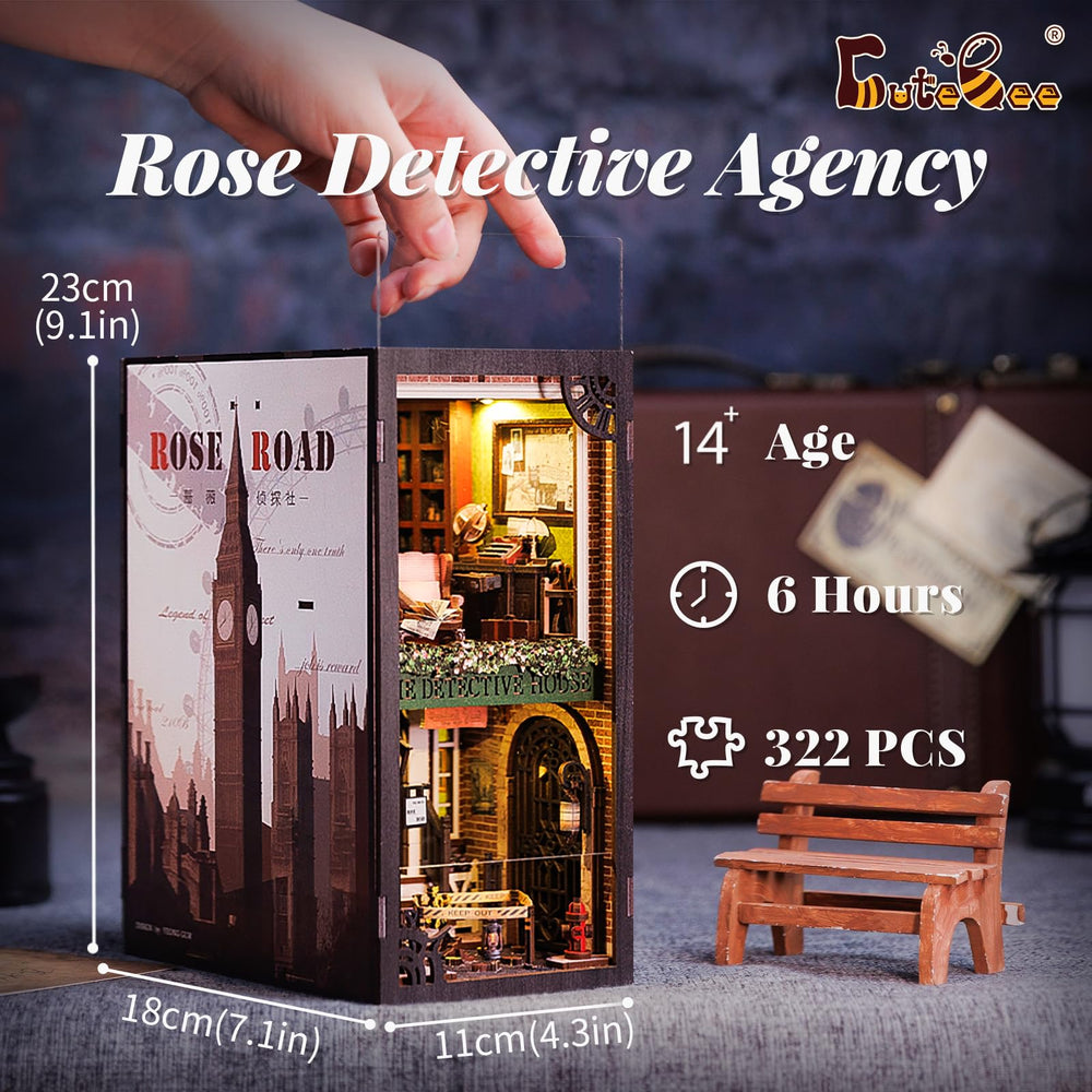 Cutebee Book Nook Kit on-shelf display elevates home decor and storytelling.