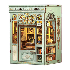 CUTEBEE Book Nook Kit storefront diorama with cozy reading corner