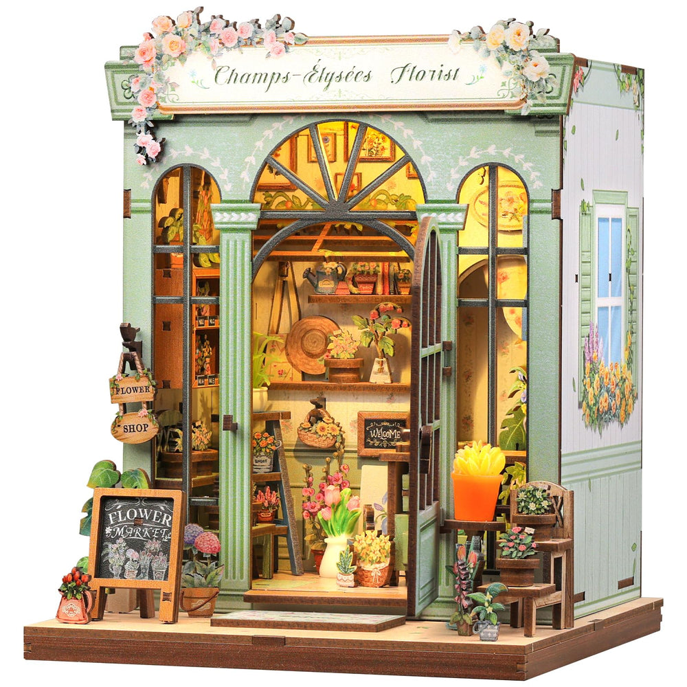CUTEBEE Book Nook Kit unboxing reveals a charming miniature garden in your space.