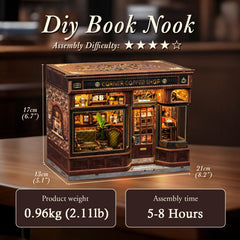 CUTEBEE Book Nook Kit wooden laser-cut parts for precise assembly