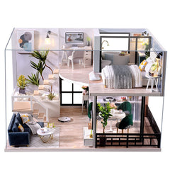 CUTEBEE DIY dollhouse kit with precision-cut parts for hobbyists.