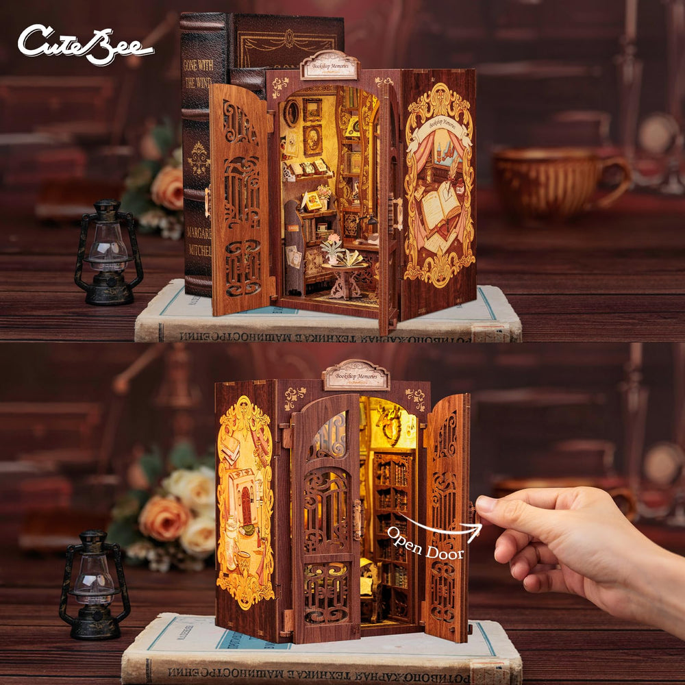 CUTEBEE dollhouse bookend decor shows a charming, compact display for any space.