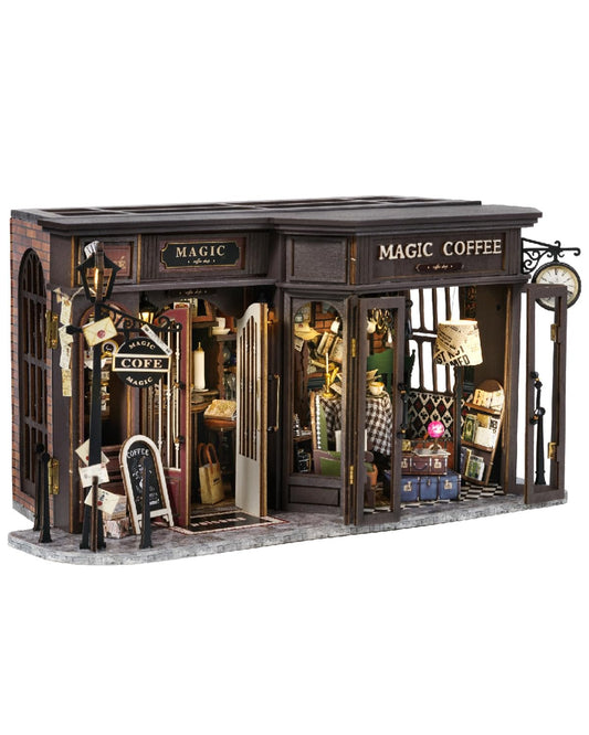CUTEBEE dollhouse miniature parts kit—precise wood pieces for satisfying DIY assembly.
