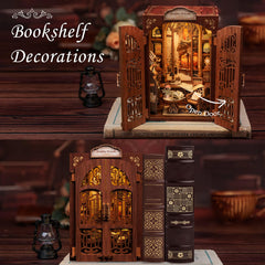 Cutebee Booknook with LED lights for warm ambience at night