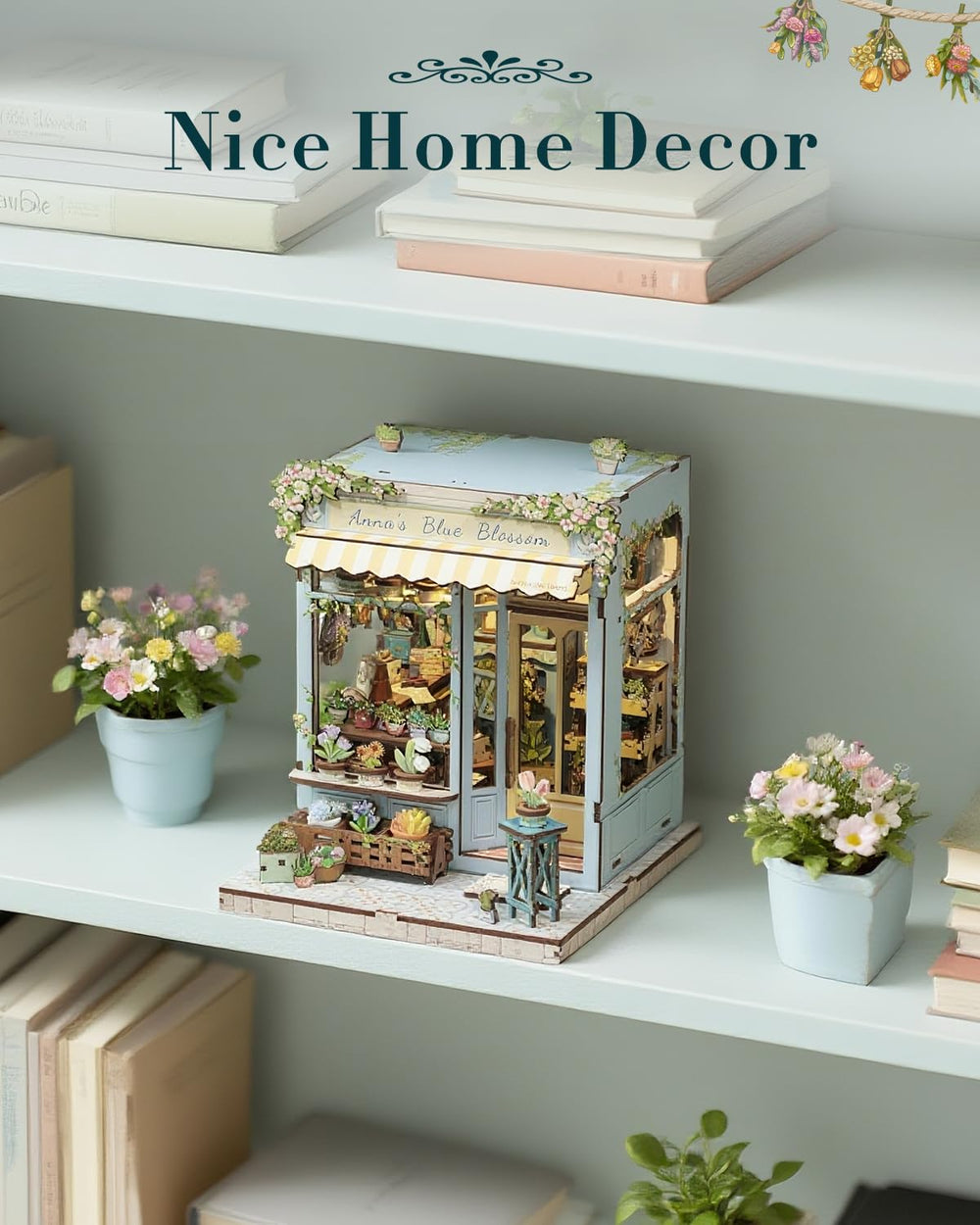 Cutefun Anna's Blue Blossom miniature garden captures blossoms and sunlight.