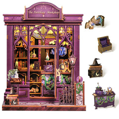 Cutefun Book Nook Kit assembly parts ready for a beginner friendly build
