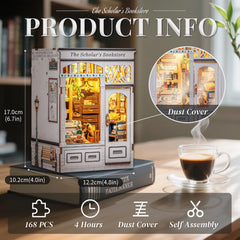 Cutefun Book Nook Kit dust-proof sheet included for clean build