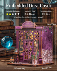 Cutefun Book Nook Kit tiny house on a bookshelf display