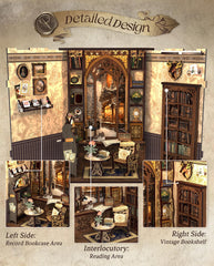 Cutefun Book Nook Kit high-quality wood craftsmanship for durable display.