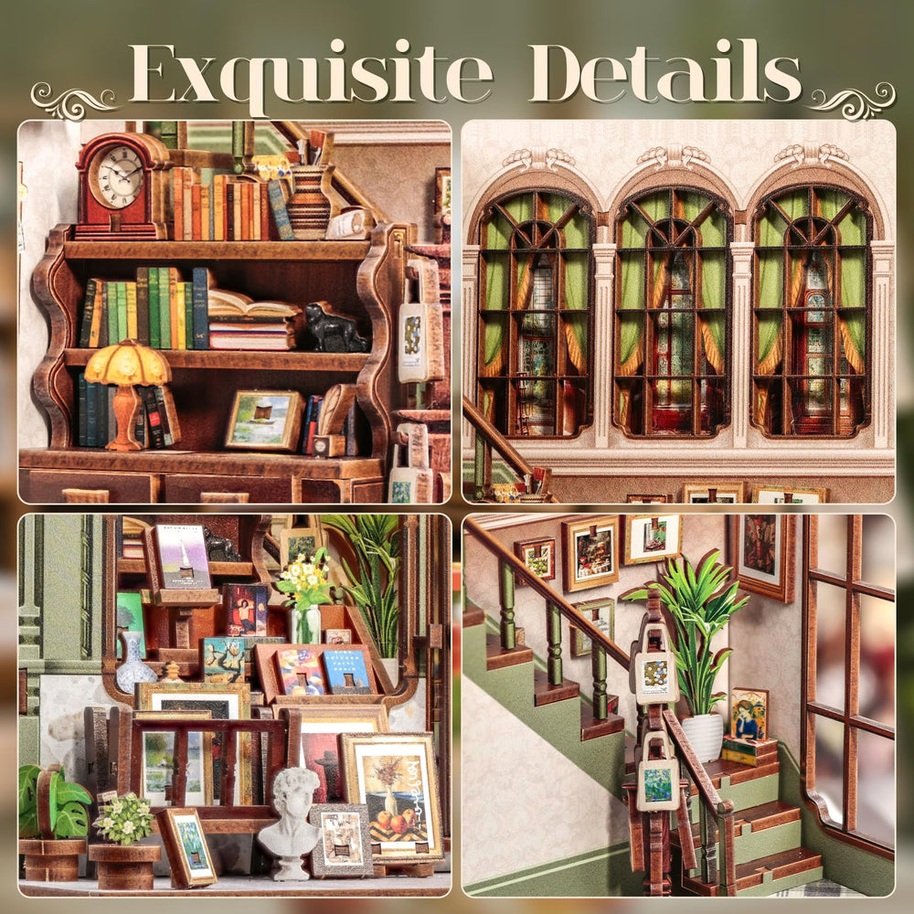 Cutefun Book Nook Kit wiring and battery box enable gentle illumination and a cozy glow