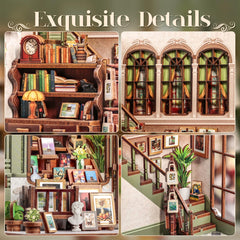 Cutefun Book Nook Kit wiring and battery box enable gentle illumination and a cozy glow
