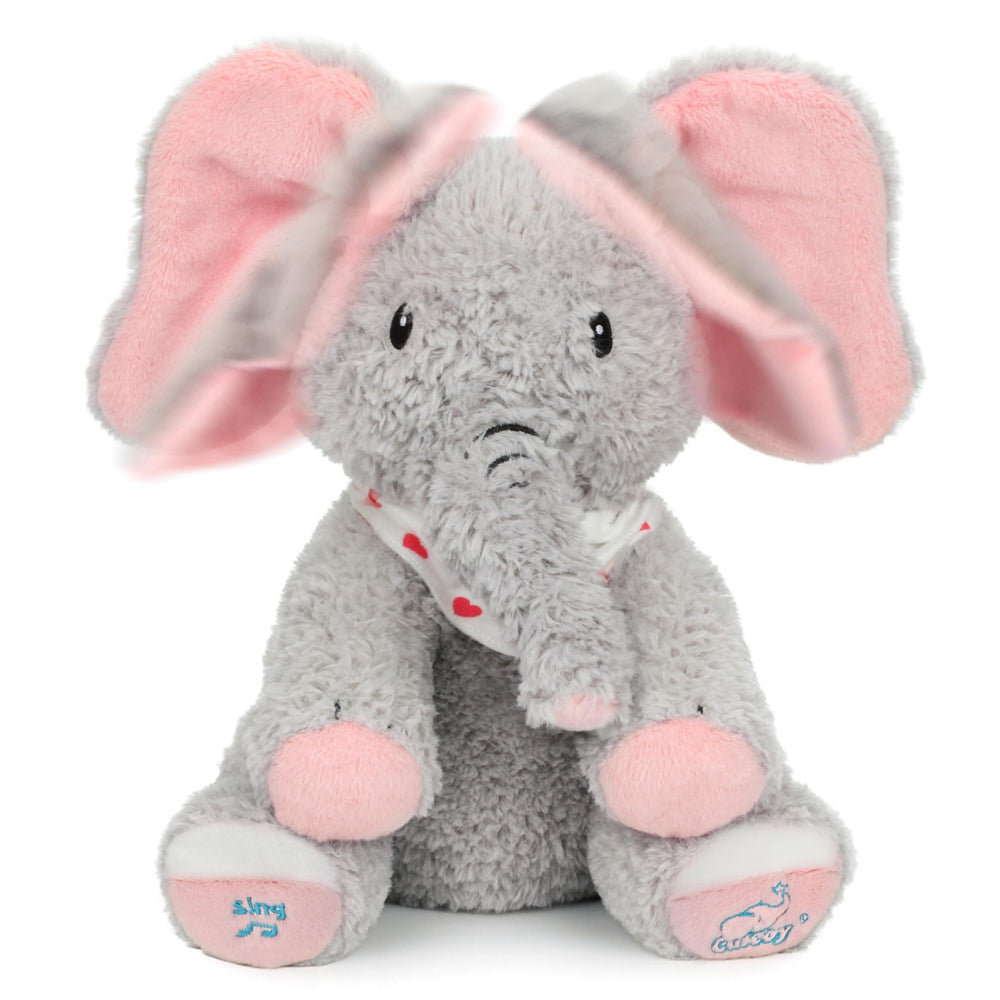 Cuteoy Peek A Boo Elephant eyes and ears action for engaging peek-a-boo play.