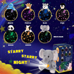 Cuteoy portable elephant star projector toy for travel and sleep routines.