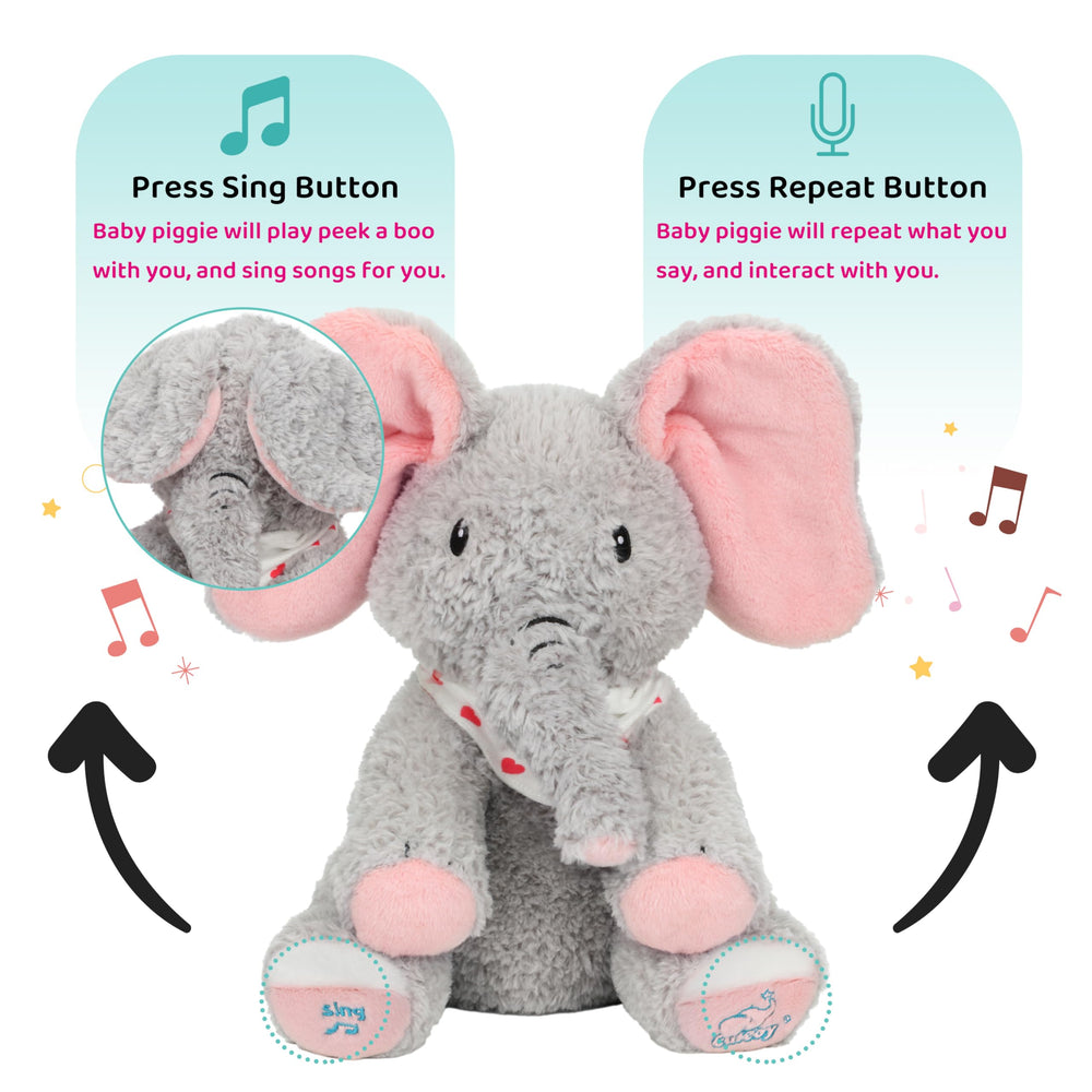 Cuteoy soft plush elephant fabric for cozy, hug-friendly play.