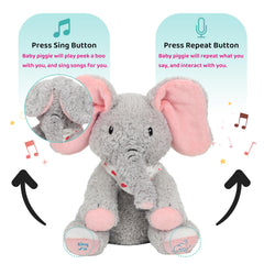 Cuteoy soft plush elephant fabric for cozy, hug-friendly play.