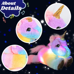 Cuteoy unicorn plush with soft fur for safe cuddling.