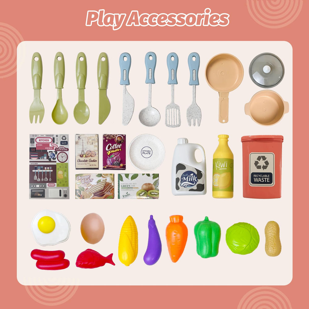 Cuterabit kitchen worktop storage helps organize accessories during playtime