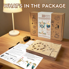 Cutywood pendulum-clock-assembly showing interactive mechanism