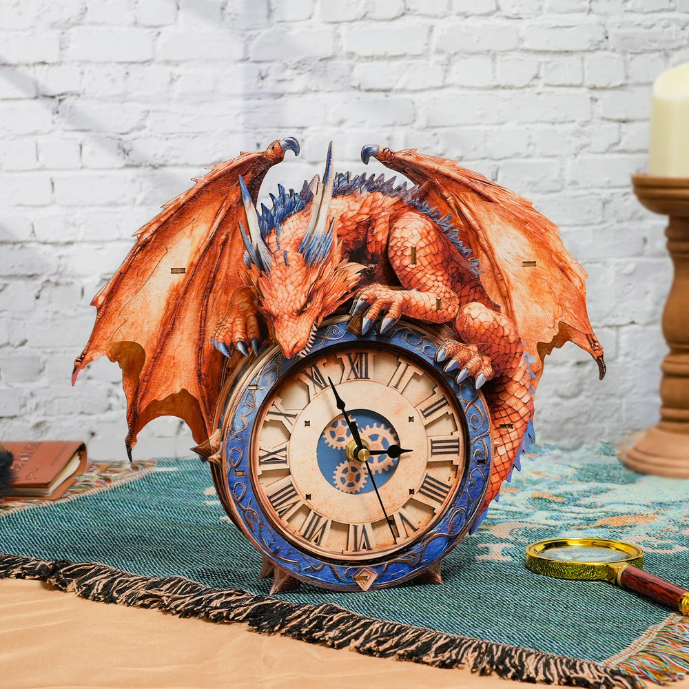 Cutywood roman-numeral dial detail offers easy reading with vintage charm.