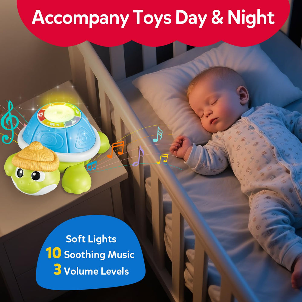 CuteZone musical tummy-time with light show delivers gentle visuals and soft sounds