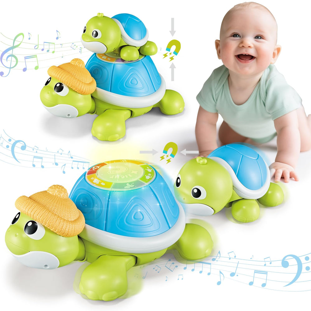 CuteZone turtle mama and baby toy promotes interactive play and early motor exploration