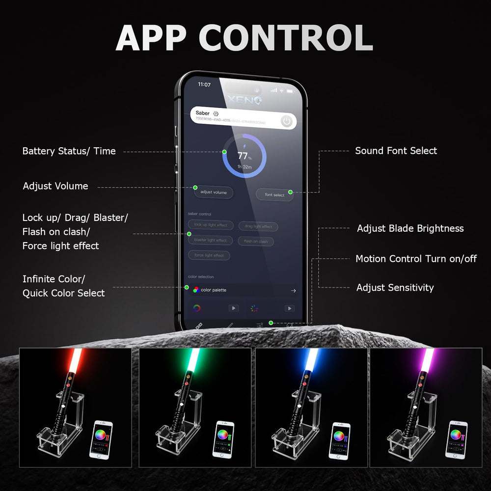 CVCBSER upgrade app lightsaber replaceable components simplify maintenance and upgrades.