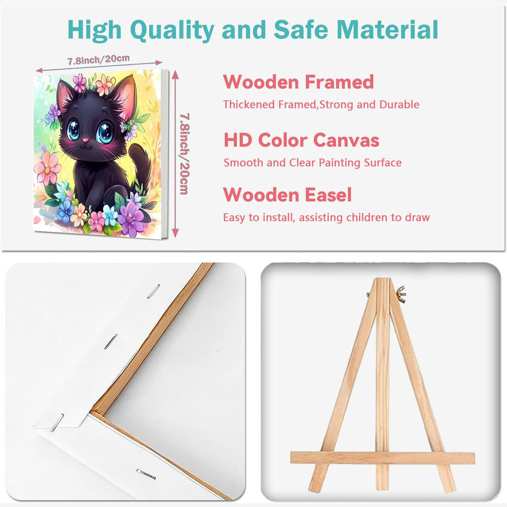 Cviokrdu cat paint by numbers kit, beginner friendly and fun
