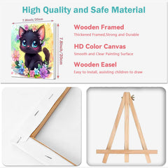 Cviokrdu cat paint by numbers kit, beginner friendly and fun