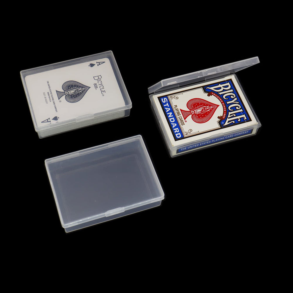 Cwdew clear storage case snaps shut, securing cards during transport.