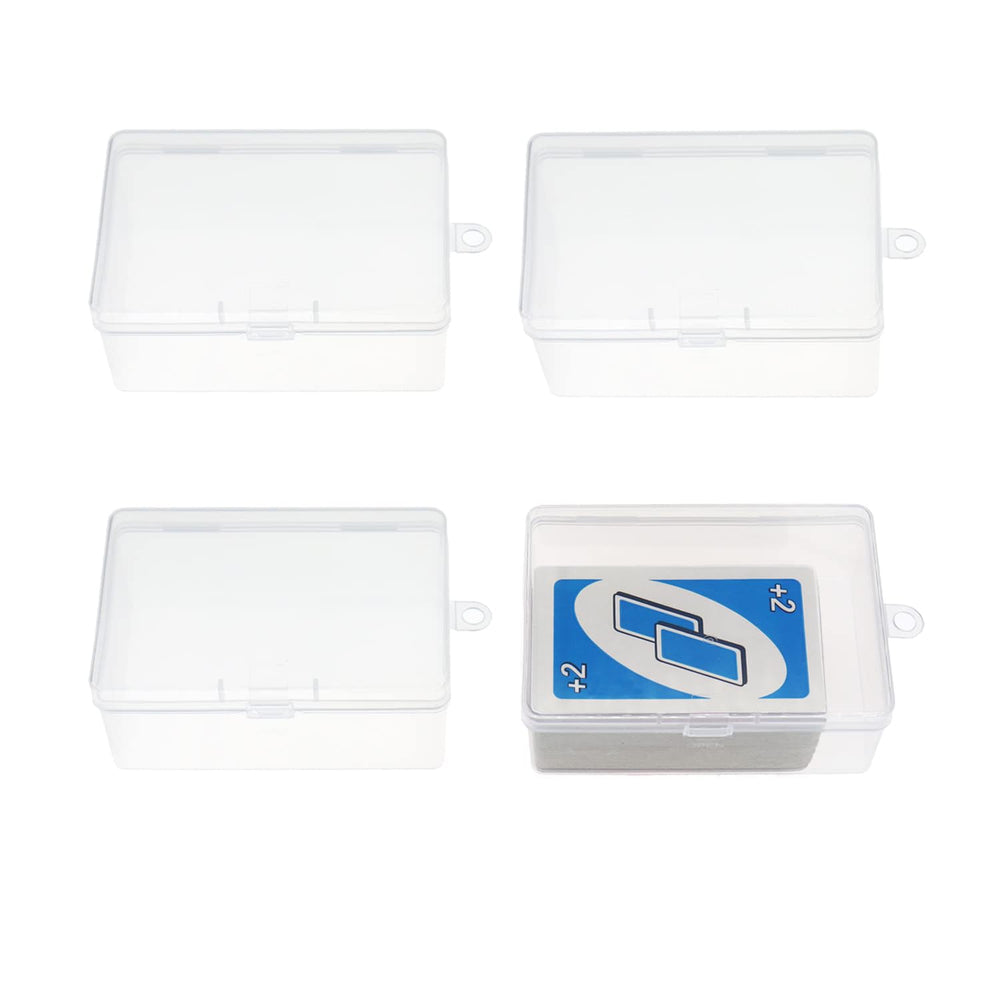 Cwdew UNO card case compact 4-pack for easy storage and labeling
