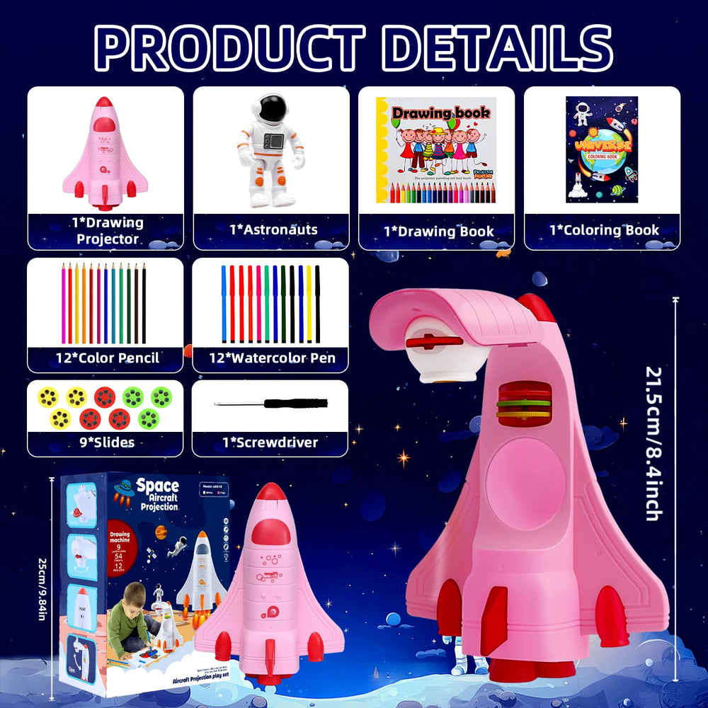 CWYQ kids creative play with projector supports bonding and guided drawing