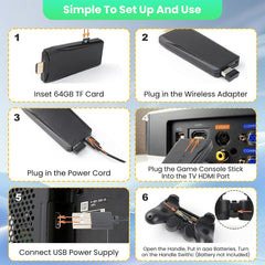CWZZ 4K HDMI output delivers crisp retro visuals on modern displays.