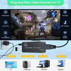 CWZZ connected to TV for big-screen nostalgia and easy setup.