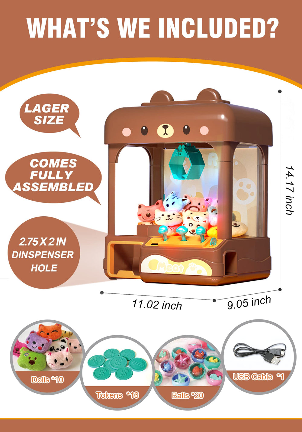 cxjoigxi prize dispense door showing reliable prize drop mechanism.