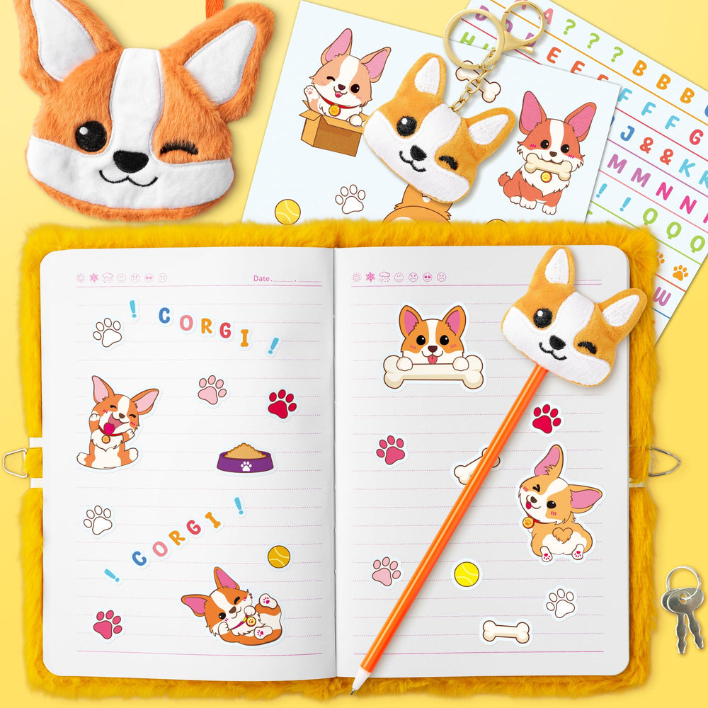 CY2SIDE corgi dog keychain adds whimsy to notebooks and bags.