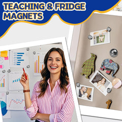 Cybemaga magnetic stones on fridge or whiteboard for organization