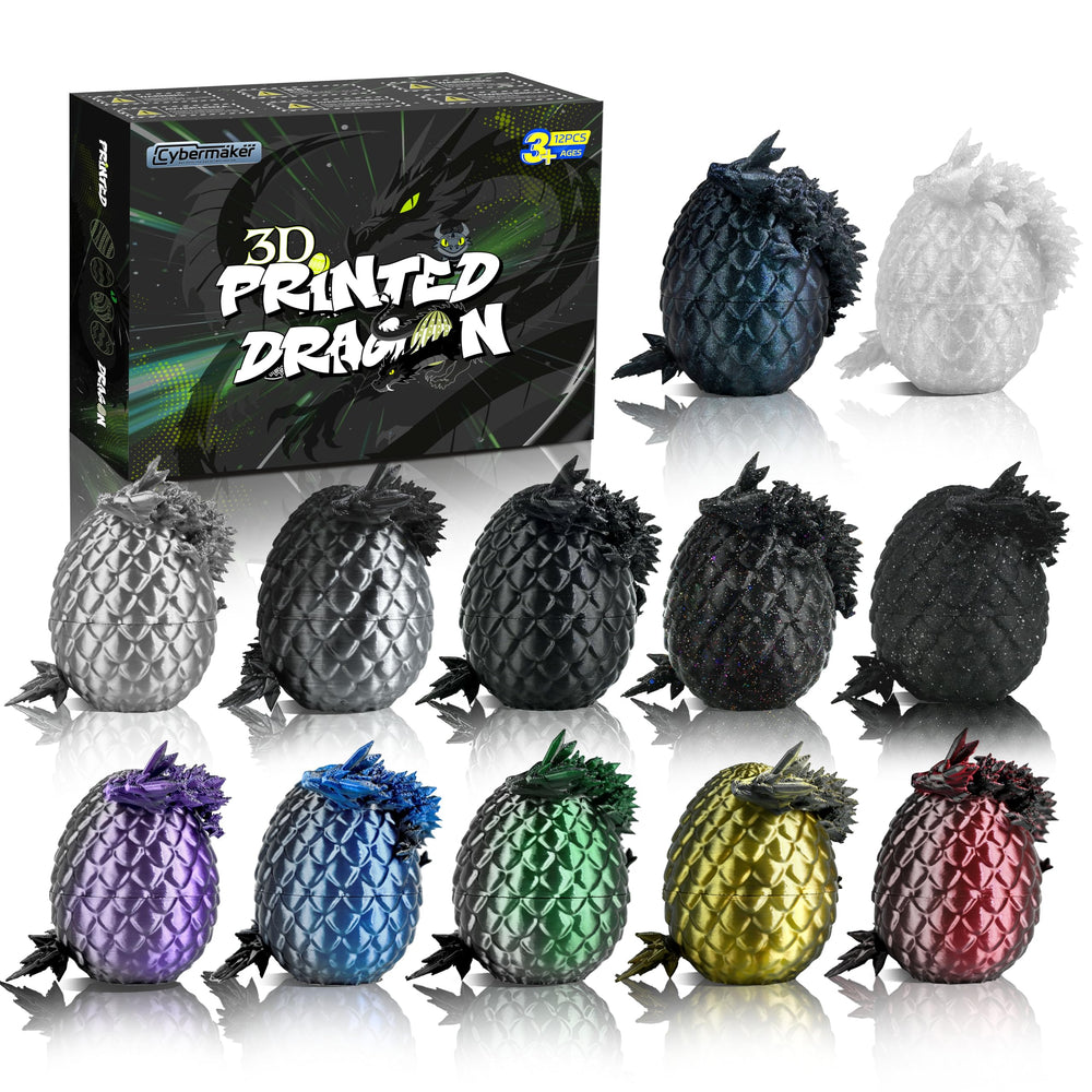 Cybermaker black dragon egg collection adds dramatic decor and display-worthy presence.