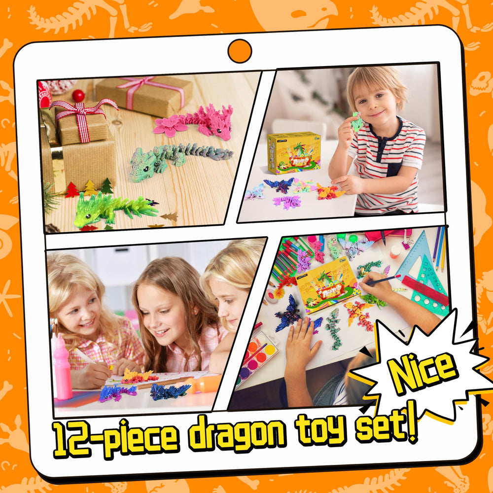 Cybermaker dragons fully articulated joints allow dynamic posing for imaginative play